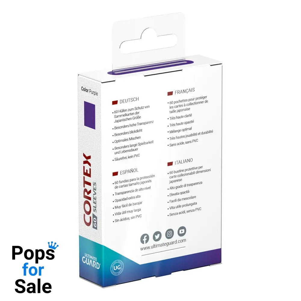 Ultimate Guard Cortex Sleeves Japanese Size (60) - Purple Card Sleeves (Japanese Size)