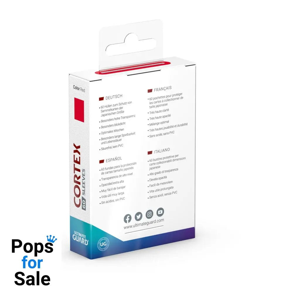 Ultimate Guard Cortex Sleeves Japanese Size (60) - Red