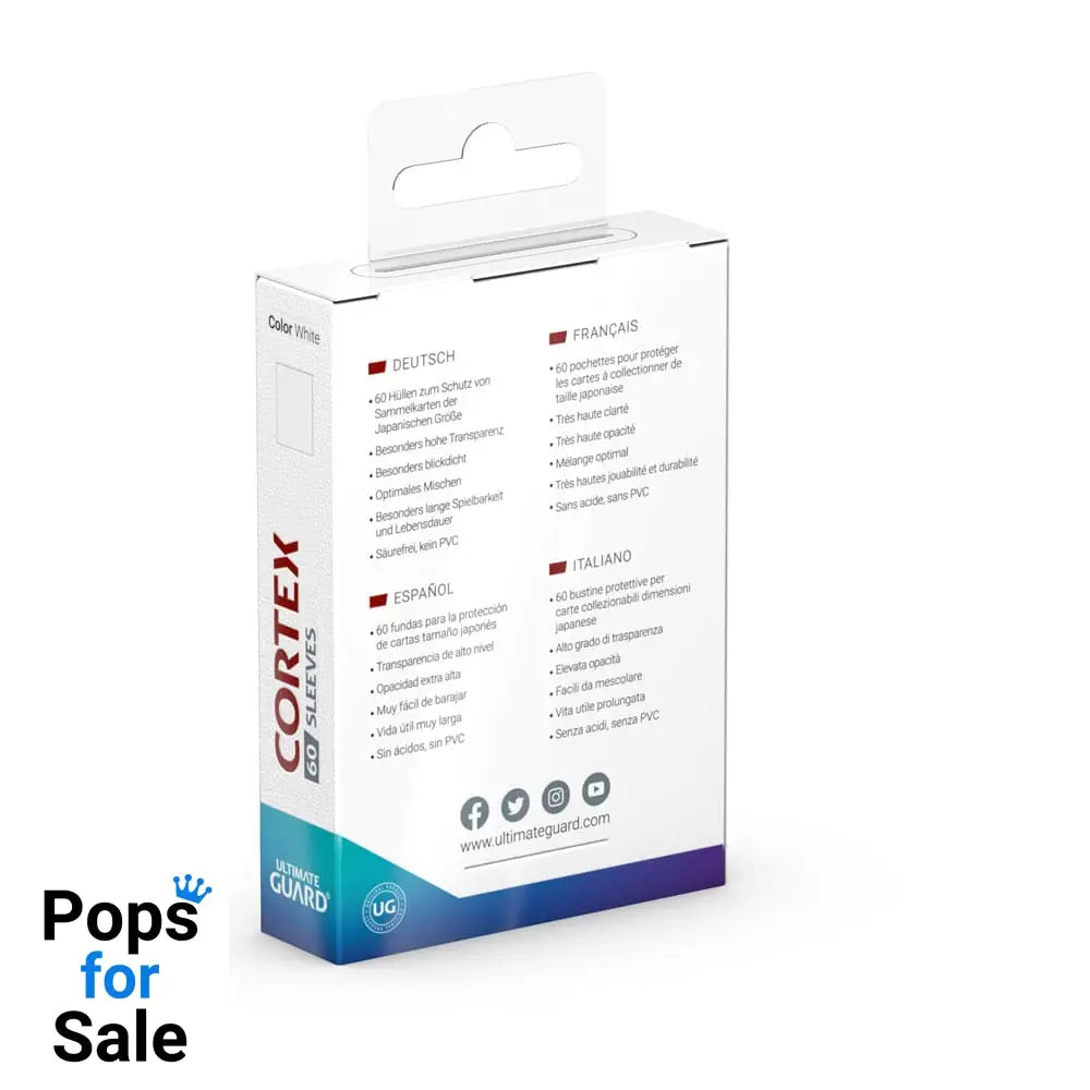 Ultimate Guard Cortex Sleeves Japanese Size (60) - White Card Sleeves (Japanese Size)