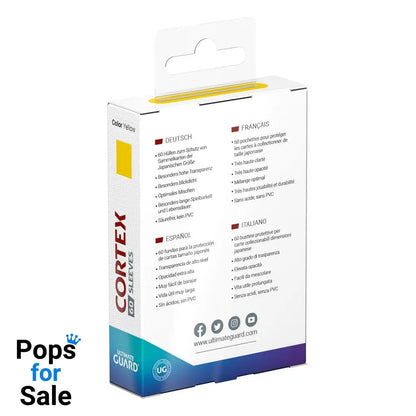 Ultimate Guard Cortex Sleeves Japanese Size (60) - Yellow Card Sleeves (Japanese Size)