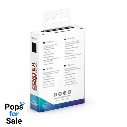 Ultimate Guard Cortex Sleeves Matte Japanese Size (60) - Black Card Sleeves (Japanese Size)