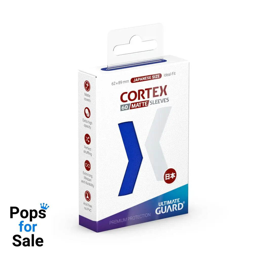 Ultimate Guard Cortex Sleeves Matte Japanese Size (60) - Blue Card Sleeves (Japanese Size)