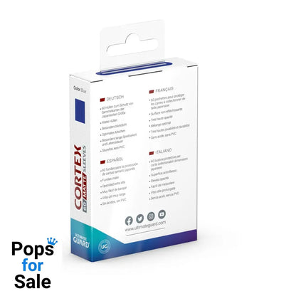 Ultimate Guard Cortex Sleeves Matte Japanese Size (60) - Blue Card Sleeves (Japanese Size)