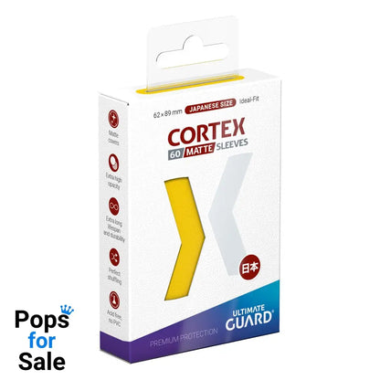 Ultimate Guard Cortex Sleeves Matte Japanese Size (60) - Yellow Card Sleeves (Japanese Size)