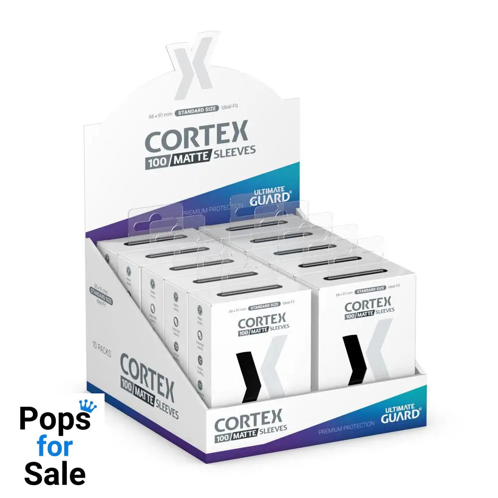 Ultimate Guard Cortex Sleeves Matte Standard Size (100) - Black Card Sleeves (Standard Size)