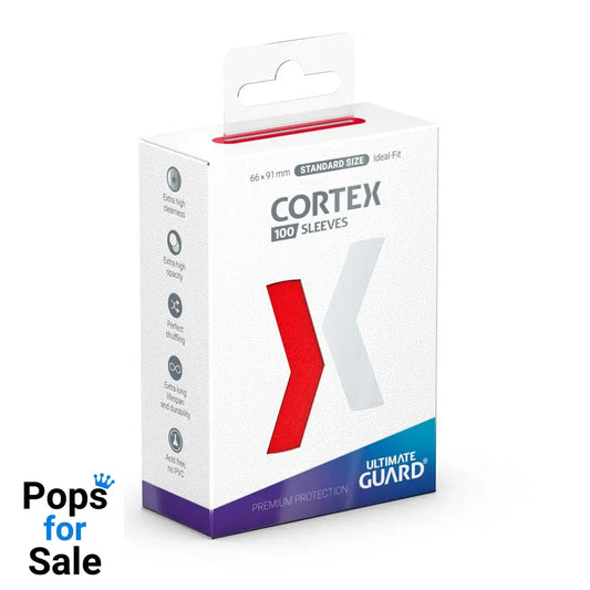 Ultimate Guard Cortex Sleeves Standard Size (100) - Red Card Sleeves (Standard Size)