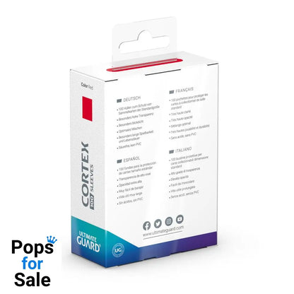 Ultimate Guard Cortex Sleeves Standard Size (100) - Red Card Sleeves (Standard Size)