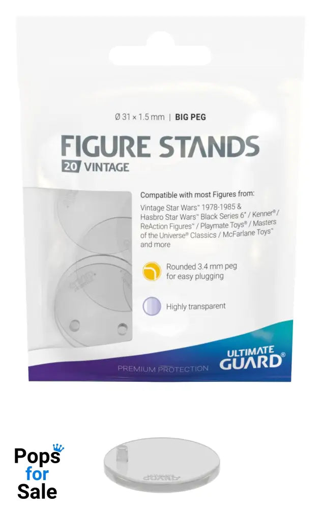 Ultimate Guard Figure Stands (20) - Big Peg Vintage