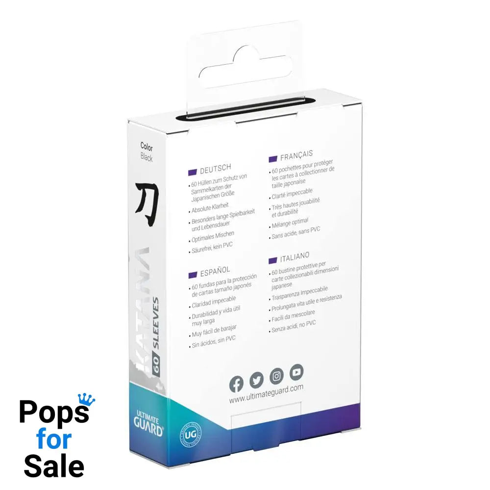 Ultimate Guard Katana Sleeves Japanese Size (60) - Black