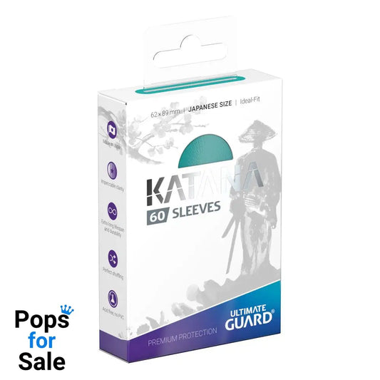 Ultimate Guard Katana Sleeves Japanese Size (60) - Turquoise Card Sleeves (Japanese Size)