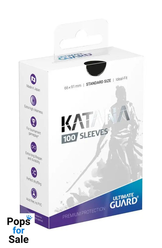 Ultimate Guard Katana Sleeves Standard Size (100) - Black Card Sleeves (Standard Size)