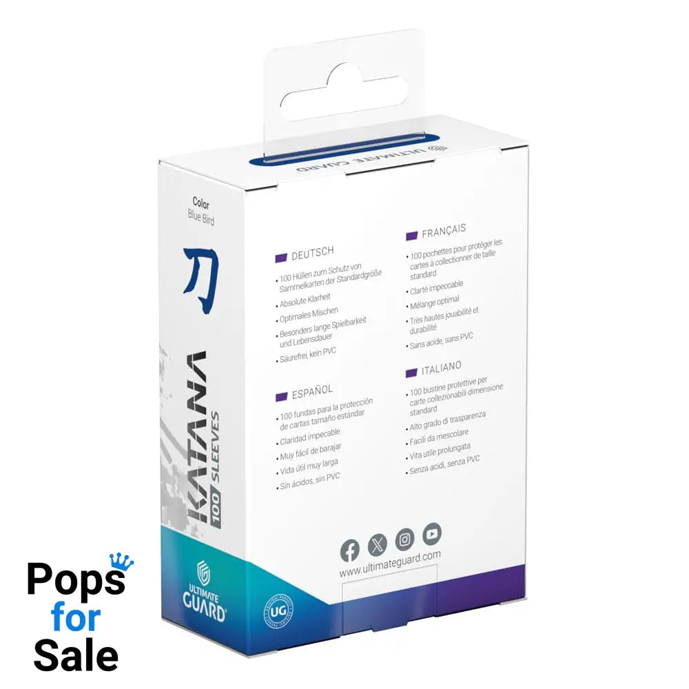 Ultimate Guard Katana Sleeves Standard Size (100) - Blue Bird Card Sleeves (Standard Size)