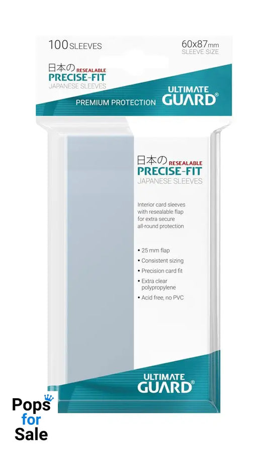 Ultimate Guard Precise-Fit Sleeves Japanese Size (100) - Resealable
