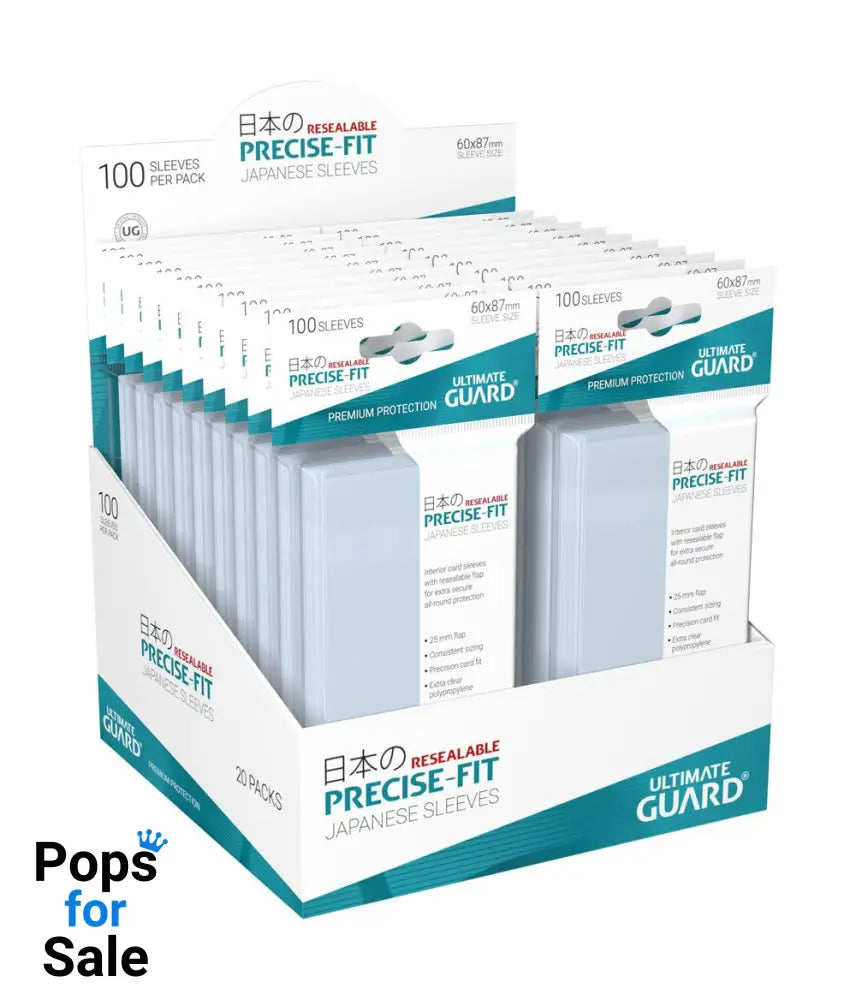 Ultimate Guard Precise-Fit Sleeves Japanese Size (100) - Resealable