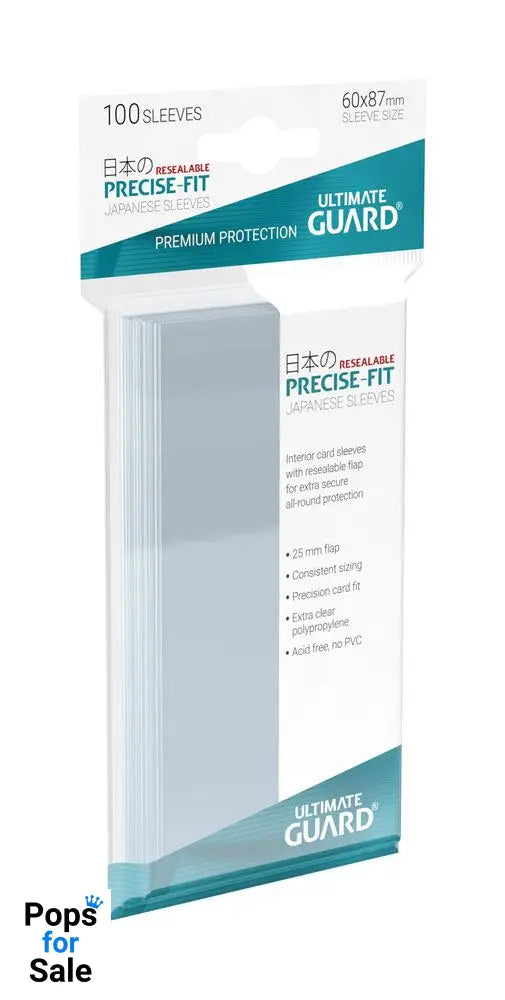 Ultimate Guard Precise-Fit Sleeves Japanese Size (100) - Resealable