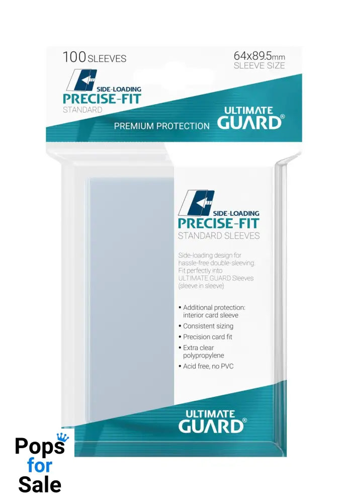 Ultimate Guard Precise-Fit Sleeves Standard Size (100) - Side-Loading Card Sleeves (Standard Size)