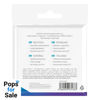 Ultimate Guard Premium Soft Sleeves for Board Game Cards Big Square (50)