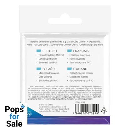 Ultimate Guard Premium Soft Sleeves for Board Game Cards Square (50) Card Sleeves for Board Game Cards