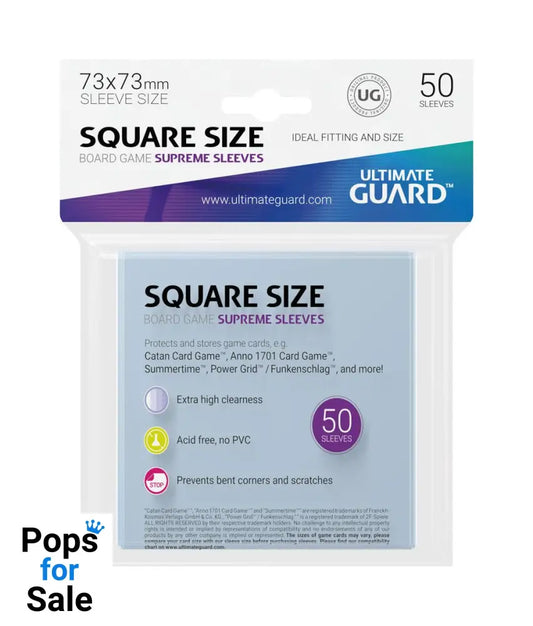 Ultimate Guard Supreme Sleeves for Board Game Cards Square (50) Card Sleeves for Board Game Cards