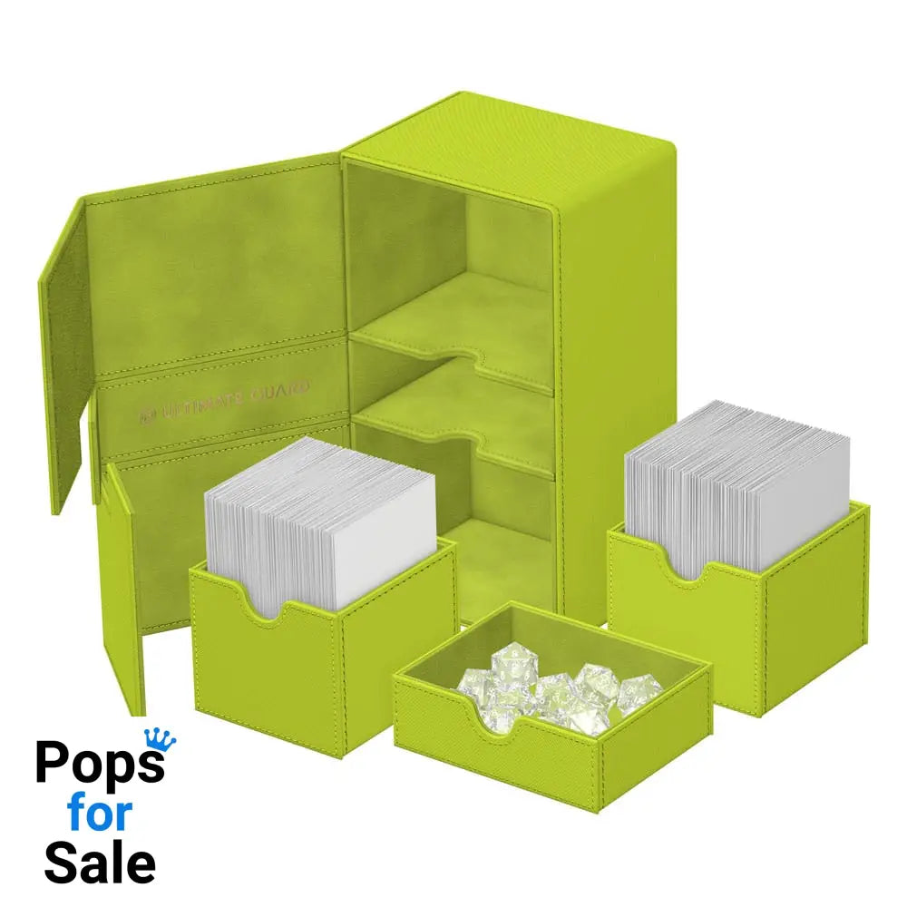 Ultimate Guard Twin Flip’n’Tray 200+ Xenoskin ’Summer Edition 2025’’ - Lime Card Boxes