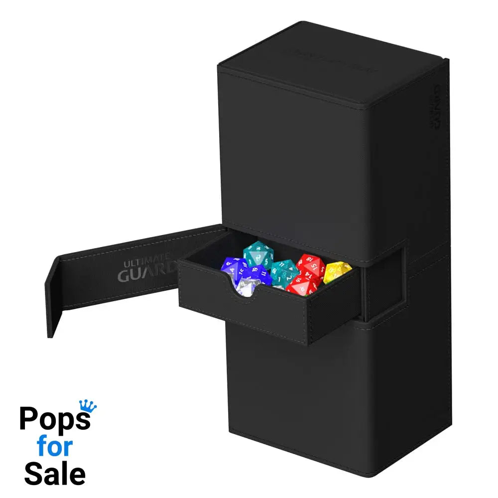 Ultimate Guard Twin Flip’n’Tray 266+ Xenoskin - Black Card Boxes