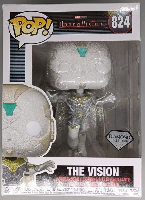#824 The Vision Diamond - Marvel Wandavision - Box Damaged Funko POP
