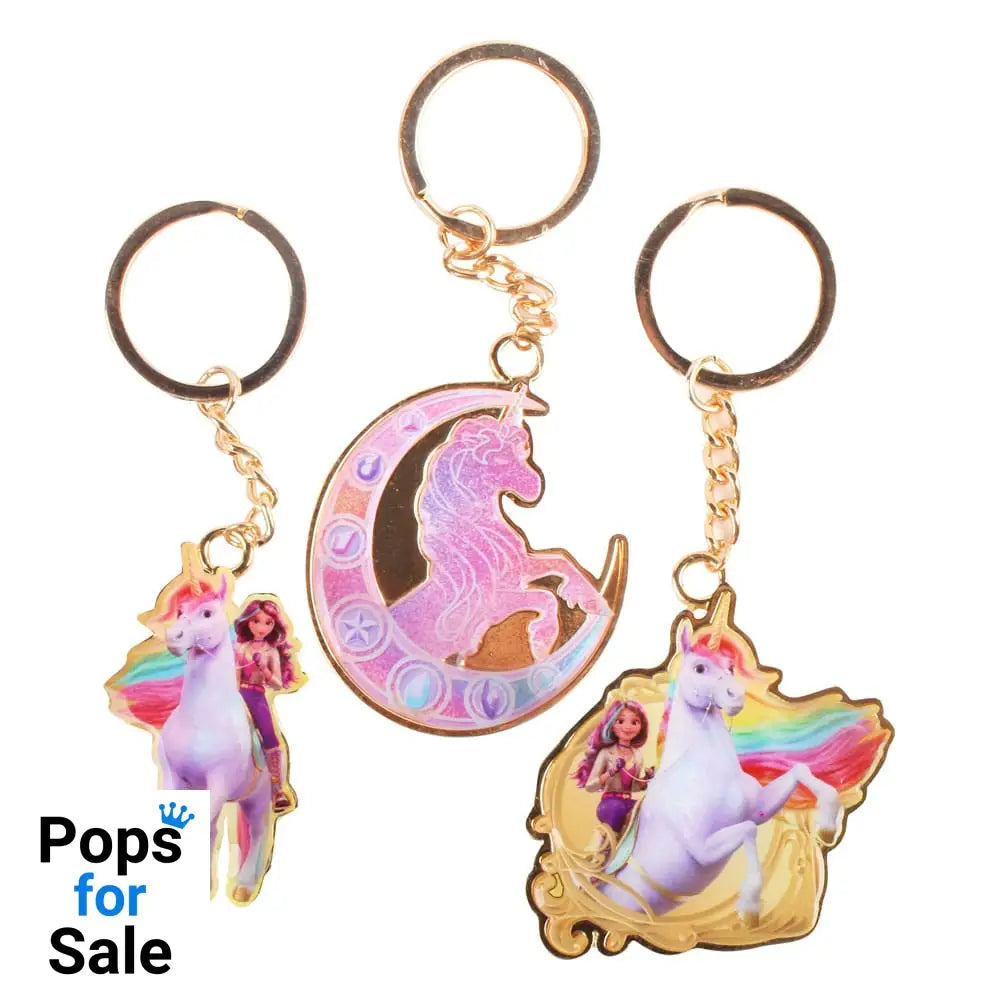 Unicorn Academy Metal Keychains Assortment (12) Keyrings
