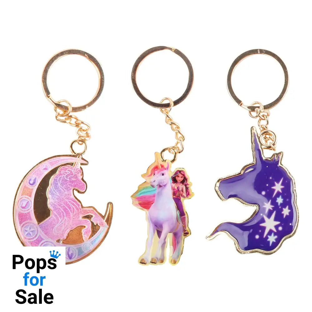 Unicorn Academy Metal Keychains Assortment (12) Keyrings