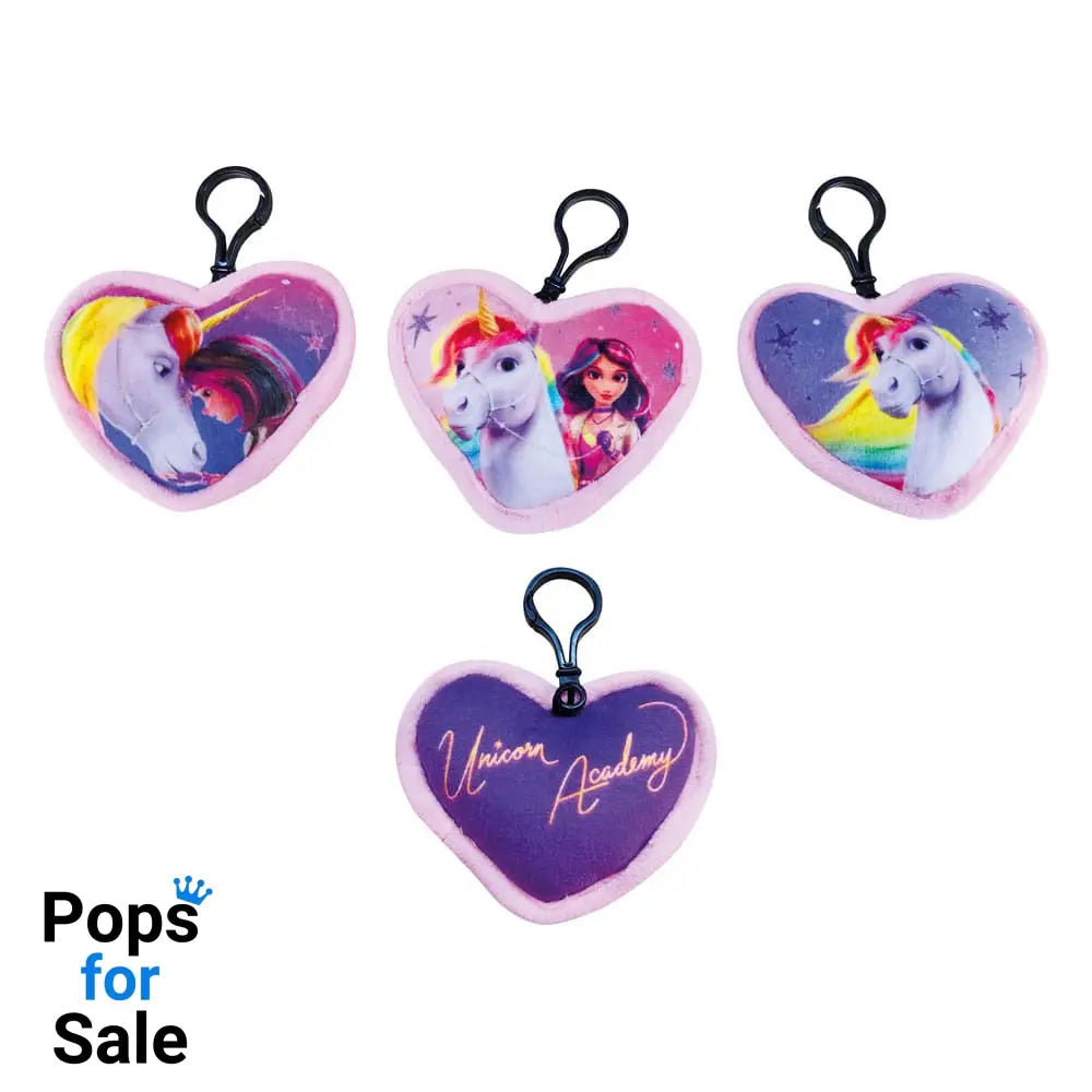 Unicorn Academy Plush Keychains Pouch Mini Cushion Assortment (12) Keyrings