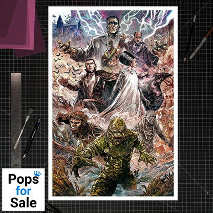 Universal Monsters Art Print Universal Monsters by Vincenzo Riccardi 61 x 41 cm - unframed