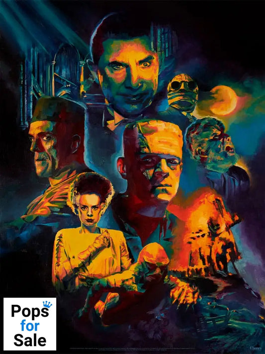 Universal Monsters Art Print Collage by Chris Valentine 61 x 46 cm - unframed