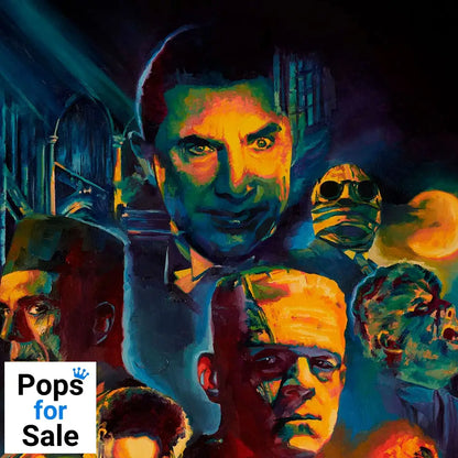 Universal Monsters Art Print Collage by Chris Valentine 61 x 46 cm - unframed