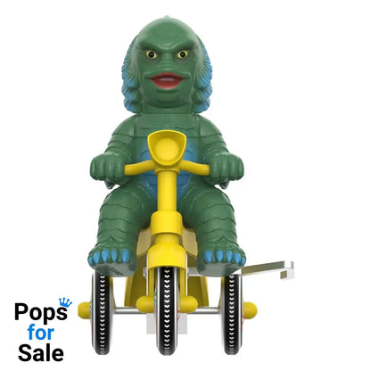 Universal Monsters Super Cycles Action Figure Creature from the Black Lagoon (Dark Green with Yellow Trike) 13 cm
