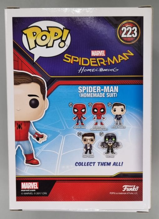 #223 Spider-Man (Homemade Suit- Unmasked) Marvel Spider-Man Homecoming Funko POP