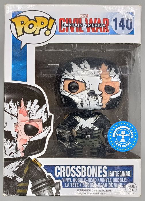 140 Crossbones (Battle Damage) Marvel Captain America Box Damaged Funko POP