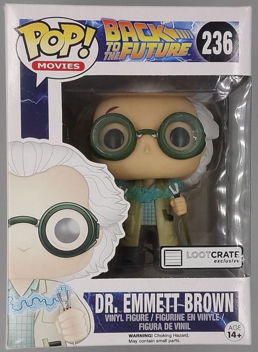 #236 Dr. Emmett Brown (w/ Jumper Cables) - Box Damaged Funko POP