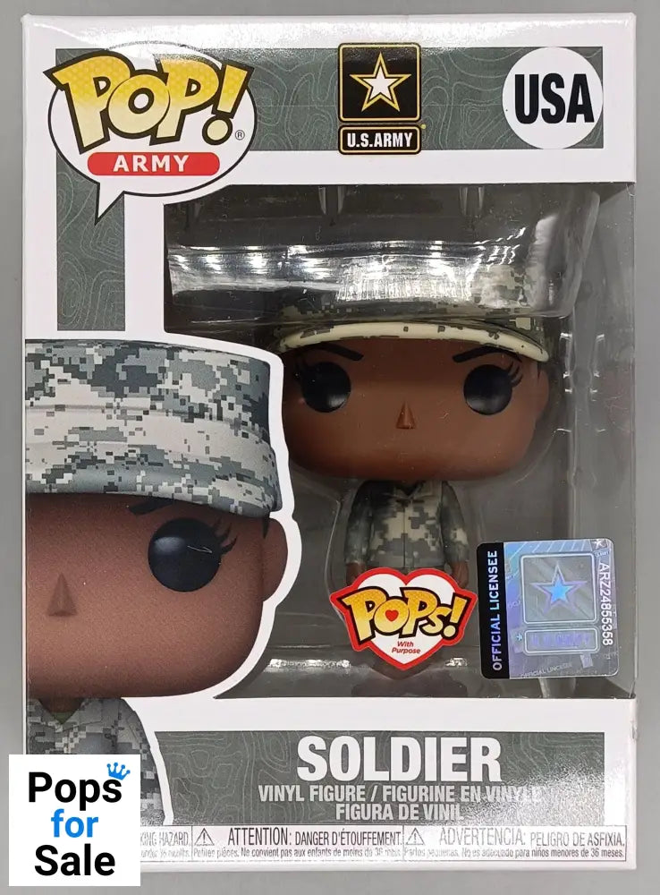 USA Soldier (Female, African American) - Army - Box Damaged Funko POP