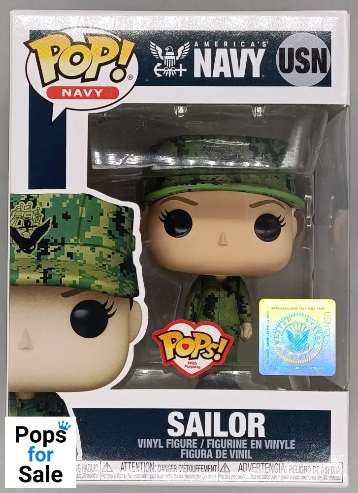 USN Sailor (Female- Caucasian) Pop Navy - Funko POP