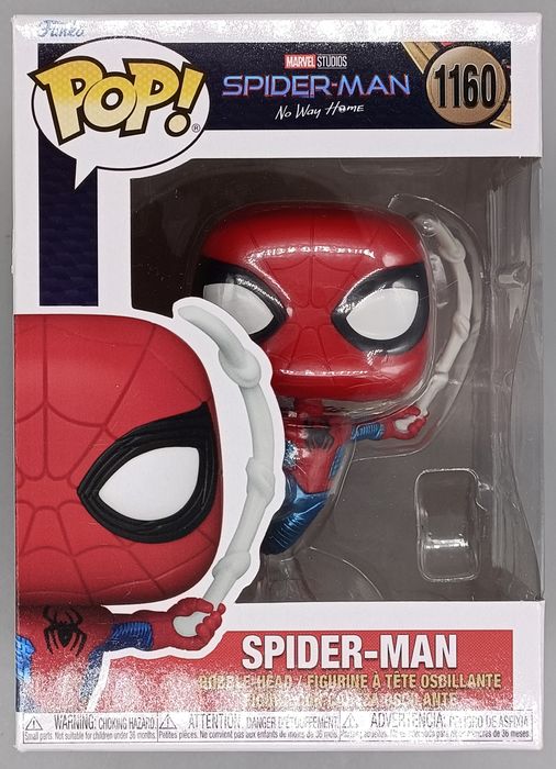 #1160 Spider-Man (Swinging) Metallic - Marvel No Way Home Box Damaged Funko POP