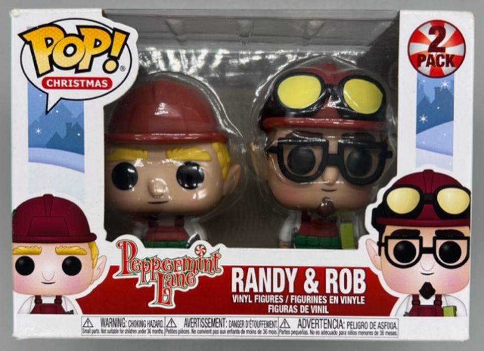 [2 Pack] Randy & Rob - Peppermint Lane Christmas Box Damaged Funko POP