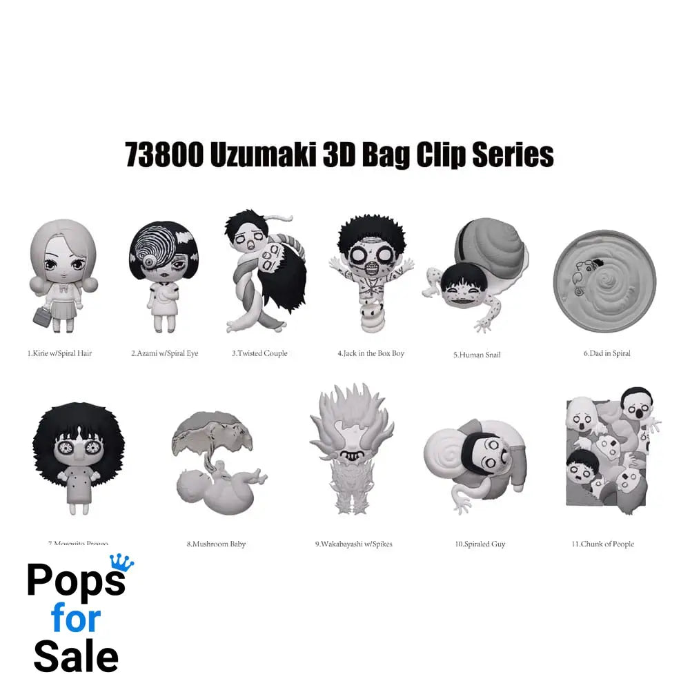 Uzumaki 3D PVC Bag Clips Series 1 Display (24)
