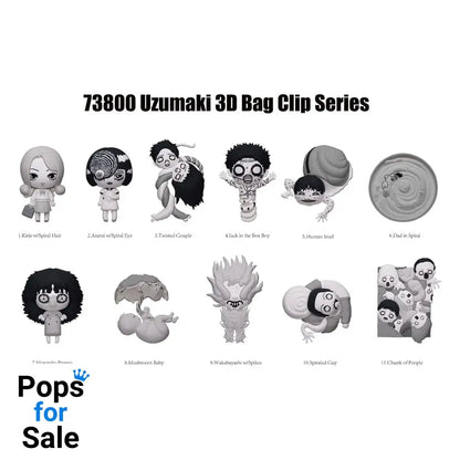 Uzumaki 3D PVC Bag Clips Series 1 Display (24)