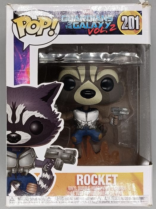 #201 Rocket (Jet Pack) Marvel Guardians Galaxy Box Damaged Funko POP