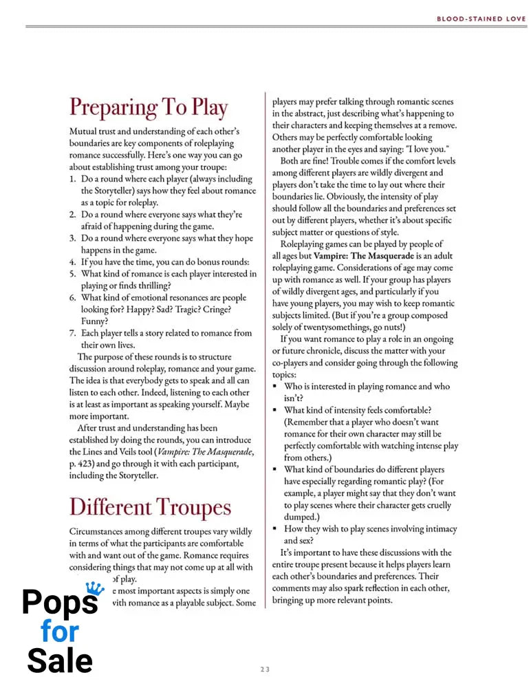 Vampire: The Masquerade 5th Edition RPG book Blood-Stained Love Sourcebook *Englische Version*