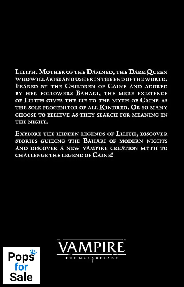 Vampire: The Masquerade 5th Edition RPG book Revelations of the Dark Mother Accessory *Englische Version*