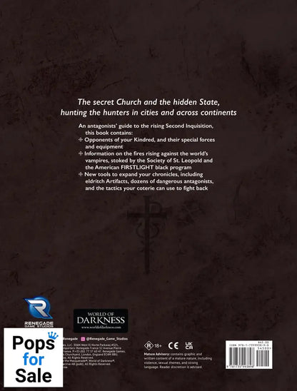 Vampire: The Masquerade 5th Edition RPG book Second Inquisition *Englische Version*