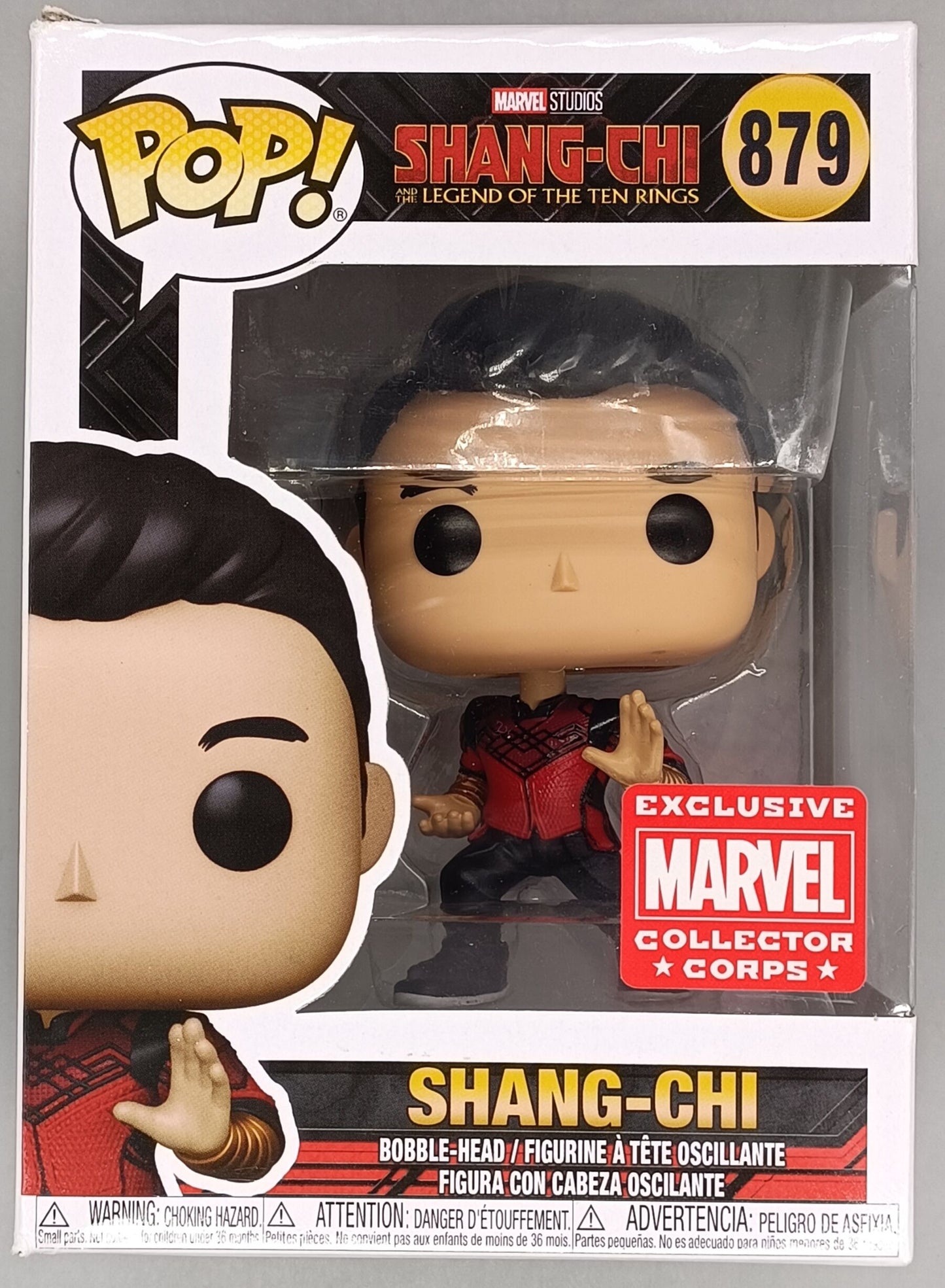 879 Shang-Chi (w/ Rings) Marvel Shang-Chi - Marvel Collector Corps - Box Damaged Funko POP