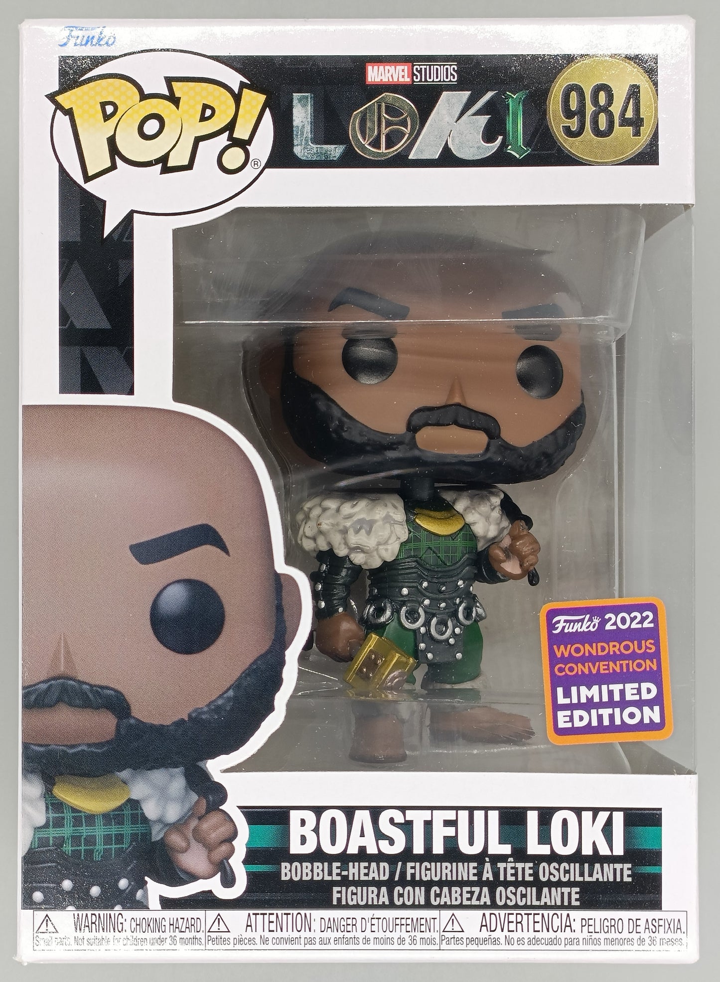 984 Boastful Loki - Marvel Loki - 2022 Con Funko POP - Brand New