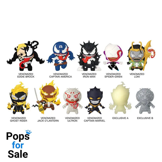 Venom 3D PVC Bag Clips Series 1 Display (24) Keyrings