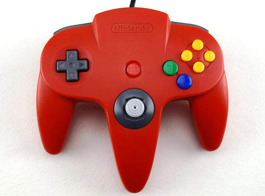 Official Nintendo 64 Red Controller for Nintendo 64 (N64) - [No Box]
